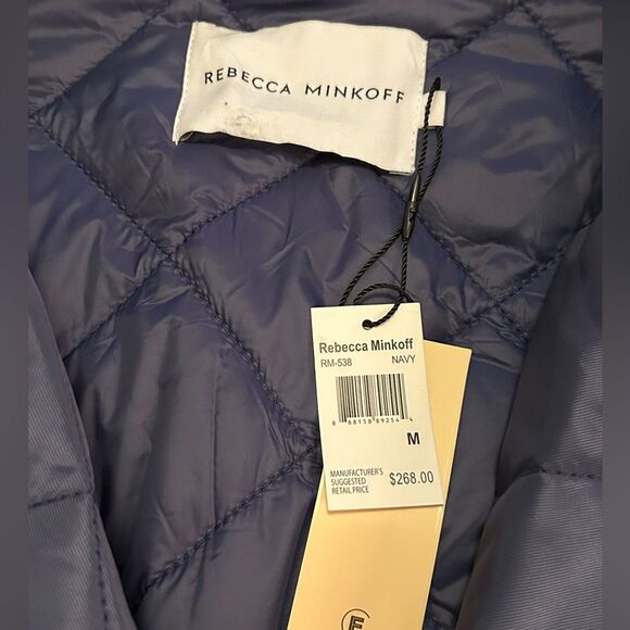 Rebecca Minkoff Woman's Medium Navy quilted jacket NWT $268 - Picture 3 of 5